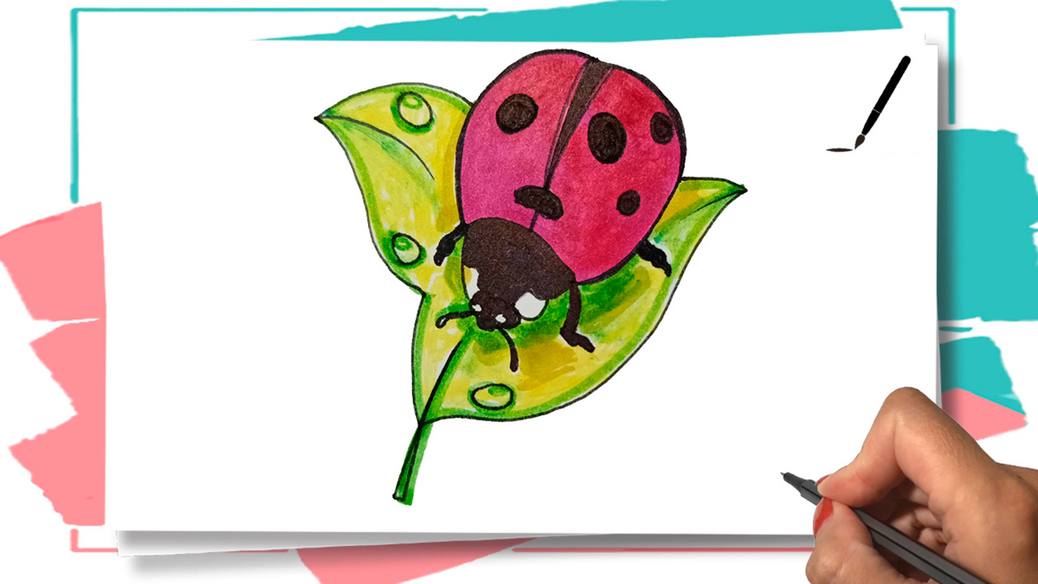 Как нарисовать Божью коровку_Рисунок для детей смотреть онлайн