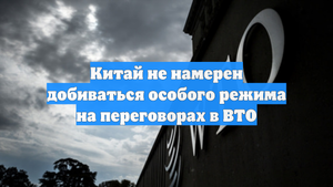 Китай не намерен добиваться особого режима на переговорах в ВТО
