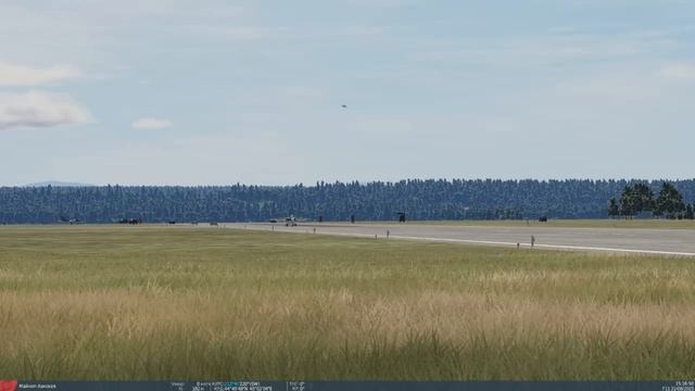 Взлёты и посадки. Авиабаза Ханская. DCS.