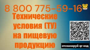 Оформить технические условия (ТУ) на пищевую продукцию
