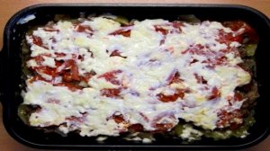 Картофельная запеканка с фаршем и помидорами