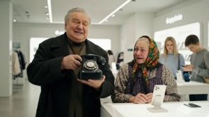 И бабушка и дед покупают айфон