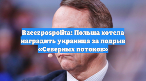Rzeczpospolita: Польша хотела наградить украинца за подрыв «Северных потоков»
