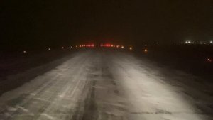 На старте.
