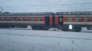 Отправление электропоезда ЭД4М-0447