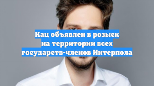 Кац объявлен в розыск на территории всех государств-членов Интерпола