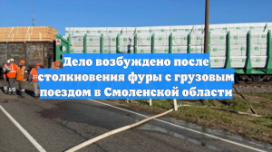 Дело возбуждено после столкновения фуры с грузовым поездом в Смоленской области