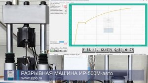 Разрывная машина ИР-500М-авто. Испытание металлов по ГОСТ 1497