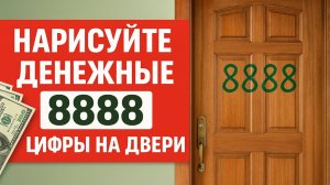 Нарисуйте 8888 у входа - и увидите, как деньги начнут оставаться в вашем доме
