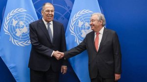 С.Лавров и Генеральный секретарь ООН А.Гутерреш, Нью-Йорк, 25 сентября 2025 года