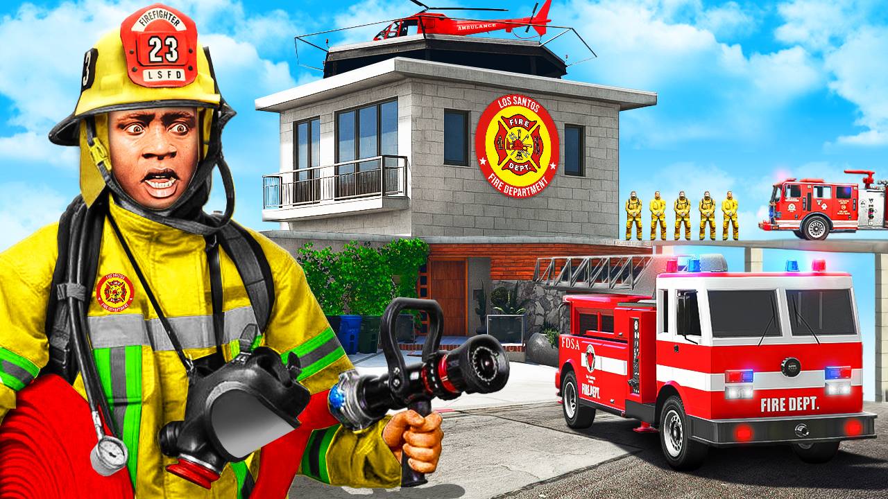 ДОМ ФРАНКЛИНА СТАЛ ПОЖАРНОЙ СТАНЦИЕЙ В ГТА 5!