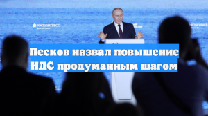Песков назвал повышение НДС продуманным шагом
