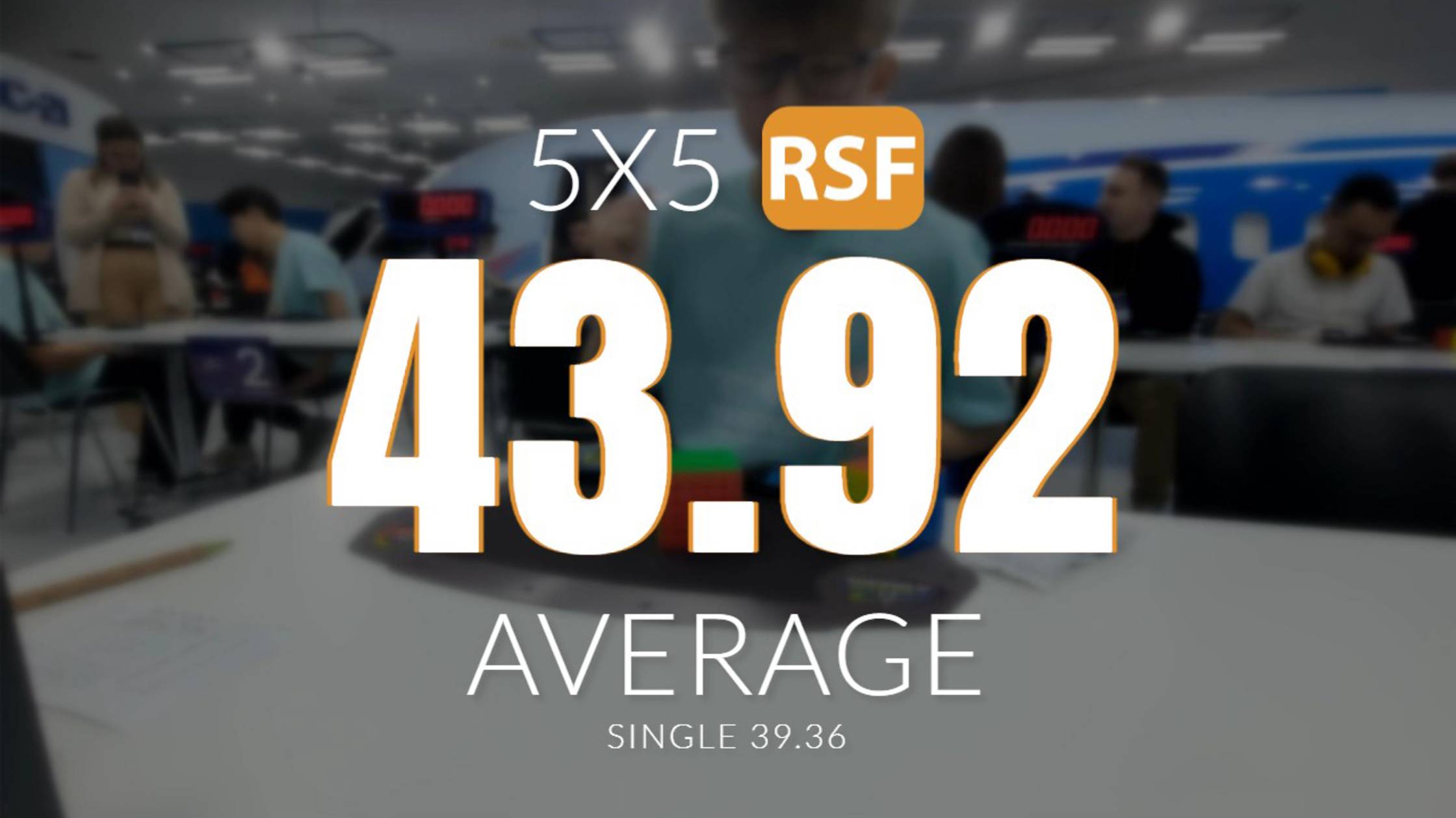 [43.92] 5x5 Average (39.36 Single) // [RSF] Yakovlev Moscow Cup 2023
