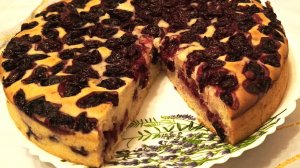 ПИРОГ НА КЕФИРЕ С ВИШНЕЙ