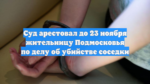 Суд арестовал до 23 ноября жительницу Подмосковья по делу об убийстве соседки