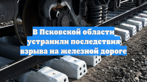 В Псковской области устранили последствия взрыва на железной дороге