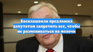 Басилашвили предложил депутатам запретить все, чтобы не размениваться на мелочи