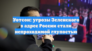 Уотсон: угрозы Зеленского в адрес России стали непроходимой глупостью