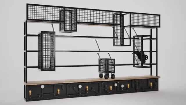 Обзор на стеллаж в стиле панк KronVuz ModStyle CTF-H4 производства Kron Investment Group смотреть онлайн