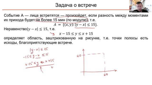 Теория вероятностей. 4 Геометрическое определение вероятности