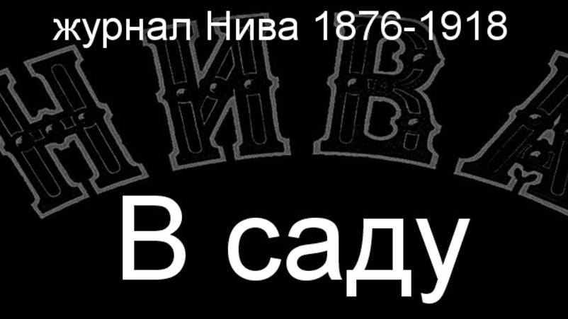 В саду. описание журнал Нива 1876-1918