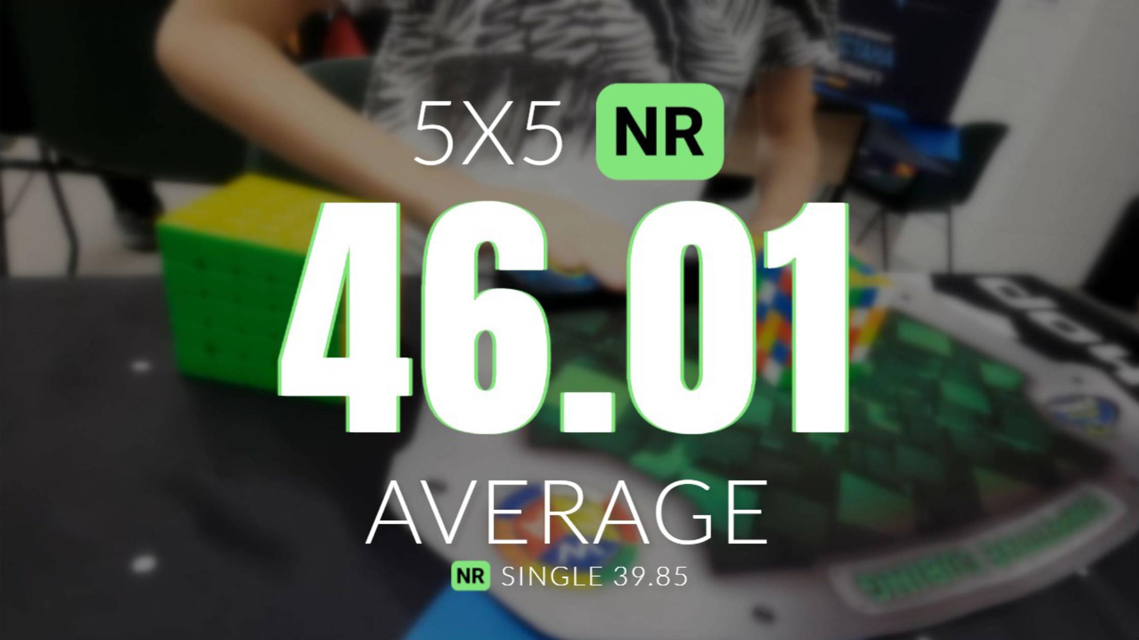 NR [46.01] 5x5 Average (39.85 NR Single) // Cubing Kazakhstan Nationals 2023