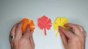 Как сделать, кленовый лист из бумаги. Оригами кленовый лист
