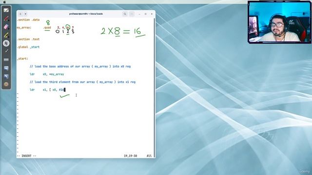 5.7 -Loading the data using Pre-index register relative addressing method