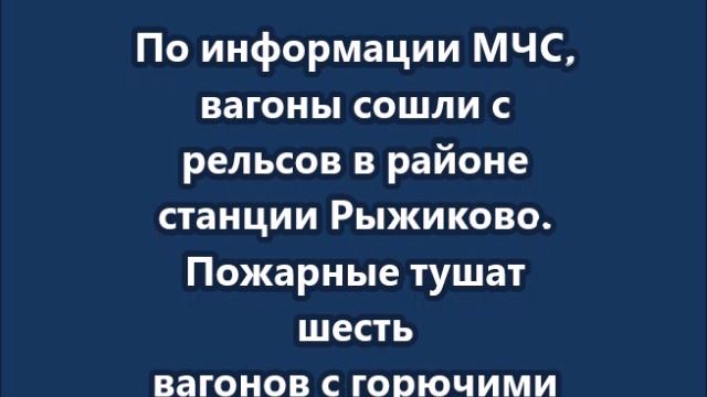 В Смоленской области грузовой поезд загорелся после столкновения с большегрузом