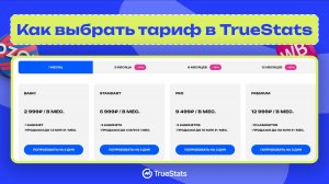 Как выбрать тариф в TrueStats?