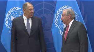 С.Лавров и А.Гутерреш, Нью-Йорк, 25 сентября 2025 года