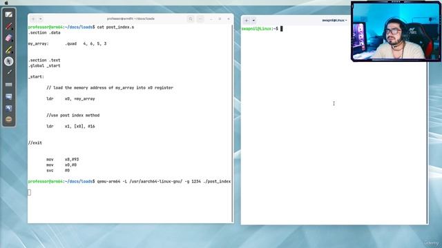 5.8 -Loading the data using Post-index register relative addressing method