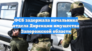 ФСБ задержала начальника отдела Дирекции имущества Запорожской области