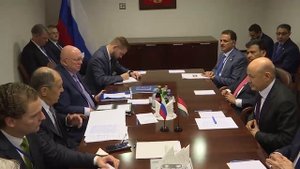 С.В. Лавров и Председатель Руководящего президентского совета Йемена Р.Аль-Алими, 26 сентября 2025