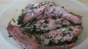 Морской окунь на мангале