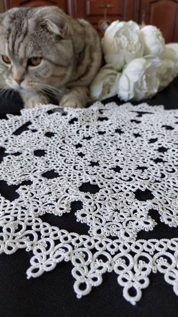 Кружево зонт фриволите