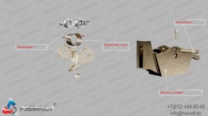 Щеткодержатель ДТнПк 2/25x32 симметричный - чертеж 1РВ.100.374 ГЧ
