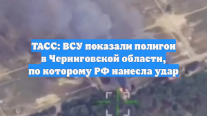 ТАСС: ВСУ показали полигон в Черниговской области, по которому РФ нанесла удар