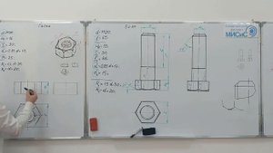 Резьбовые детали. Чертёж гайки.