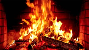 Камин 4К и Инструментальная рождественская музыка со звуками огня. Fireplace Christmas Music