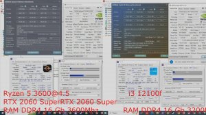 Ryzen 5 3600@4.5 vs i3 12100f + RTX 2060Super High (Ultra) settings 720p/1080p in 50 Games
