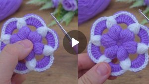 Круглый мотив крючком #всевжизнисвязано #вязаниекрючком