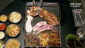 Лучшая корейская свиная грудинка, свиная грудинка с рисовой соломкой