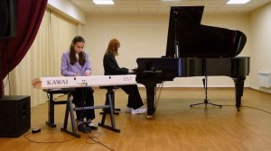 Фортепианный дуэт Кукеткова Александра, Черемных Мария, 13 лет, "Waltz for Debby", B.Evans