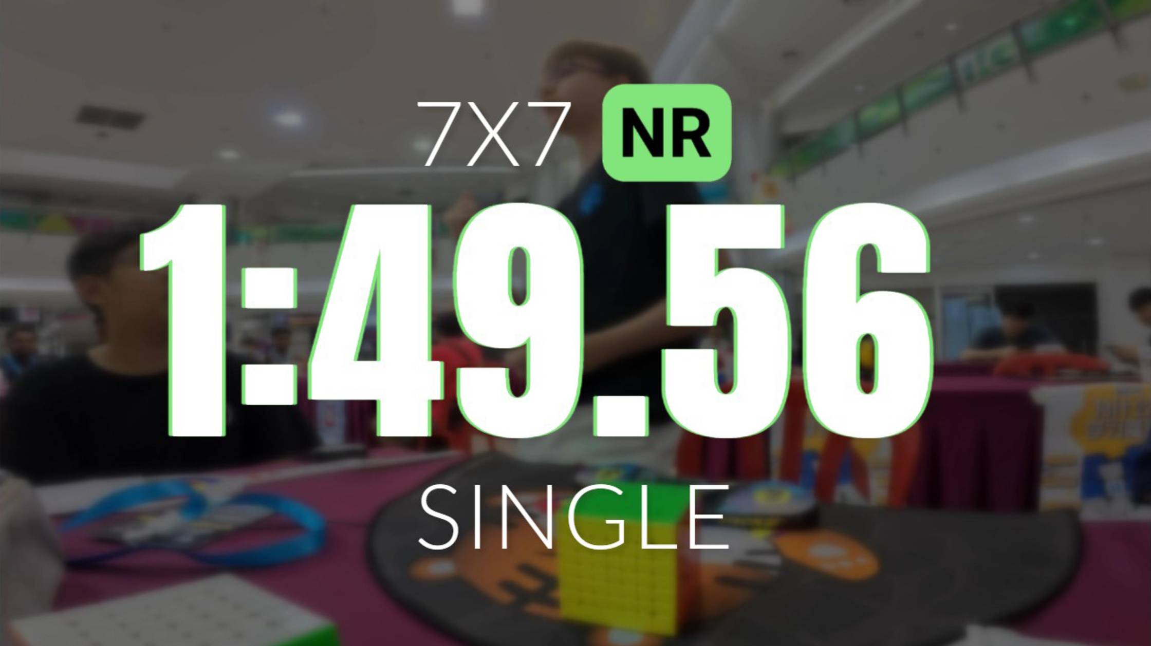 NR [1:49.56] 7x7 Single |WR14| // One Shamelin Cube Open 2025