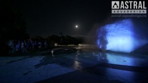 Видео проекция на Водный экран фонтана