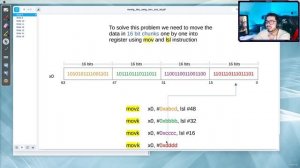 8.3 -Moving bits using mov and lsl instruction in arm assembly programming