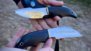 Нож шейник «Пчёл» Max Knives и его собрат «Hawkbill» (Клюв Ястреба)