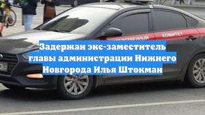 Задержан экс-заместитель главы администрации Нижнего Новгорода Илья Штокман