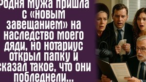 Родня мужа пришла с «новым завещанием» на наследство моего дяди, но нотариус открыл папку и сказал.